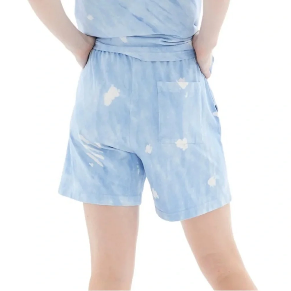 Sporty & Rich Blue Tie Dye Gym Shorts Size Small - Picture 2 of 10